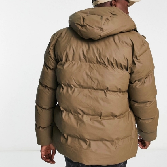 NWT RAINS Puffer Jacket 15060 Wood Brown Waterproof Thermore Insullated XXL Men - Picture 3 of 11